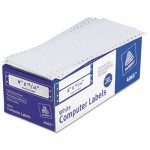 Avery Dot Matrix Mailing Labels, 1 Across, 15/16 x 4, White, 5000/Box AVE4065