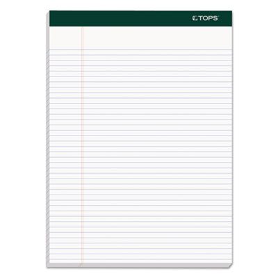 TOPS Double Docket Ruled Pads, 8 1/2 x 11 3/4, White, 100 Sheets, 4 Pads/Pack TOP99612