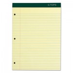Tops Double Docket Writing Pad, 8 1/2 x 11 3/4, Canary, 100 Sheets TOP63383