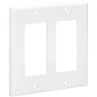 Tripp Lite Double-Gang Faceplate, Decora Style - Vertical, White N042D-200-WH