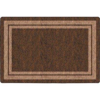 Flagship Carpets Double Light Tone Border Brown Rug FE42744A