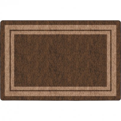 Flagship Carpets Double Light Tone Border Brown Rug FE42744A