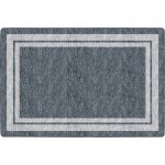 Flagship Carpets Double Light Tone Border Gray Rug FE42544A