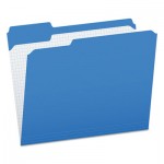 Pendaflex R152 1/3 BLU Double-Ply Reinforced Top Tab Colored File Folders, 1/3-Cut Tabs, Letter Size, Blue