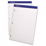 Ampad Double Sheet Pad, College/Medium, 8 1/2 x 11 3/4, White, Perfed, 100 Sheets TOP20323