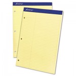 Ampad Double Sheet Pad, Law Rule, 8 1/2 x 11 3/4, Canary, Perfed, 100 Sheets TOP20245