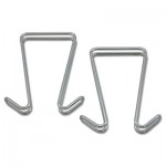 CHDBL Double Sided Partition Garment Hook, Silver, Steel, 2/PK ALECH2SR