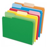 Pendaflex 54460EE Double Stuff File Folders, 1/3-Cut Tabs, Letter Size, Assorted, 50/Pack PFX54460