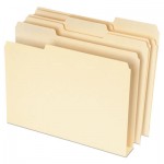 Pendaflex 54459EE Double Stuff File Folders, 1/3-Cut Tabs, Letter Size, Manila, 50/Pack PFX54459