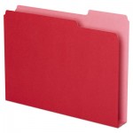 Pendaflex Double Stuff File Folders, 1/3-Cut Tabs, Letter Size, Red, 50/Pack PFX54454