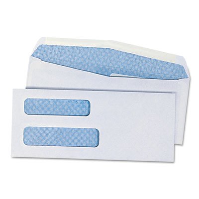 UNV36300 Double Window Check Envelope, #8 5/8, White, 500/Box UNV36300