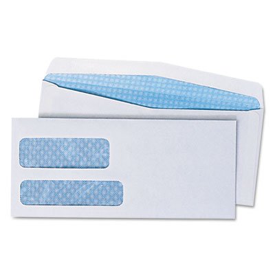 UNV36301 Double Window Check Envelope, #9, White, 500/Box UNV36301