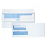 Quality Park QUA24519 Double Window Redi-Seal Security-Tinted Envelope, #9, Commercial Flap, Redi-Seal Closure, 3.88 x 8