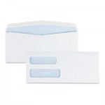 Quality Park QUA24550 Double Window Security-Tinted Check Envelope, #10, Commercial Flap, Gummed Closure, 4.13 x 9.5, White