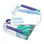 Quality Park Double Window Security Tinted Invoice & Check Envelope, #9, White, 500/Box QUA24524