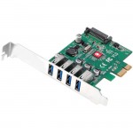 SIIG DP USB 3.0 4-Port PCIe Host Card JU-P40A11-S1