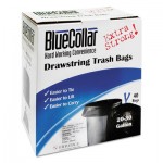 HER N6034YKRC1CT Drawstring Trash Bags, 20-30gal, 1mil, 30 x 34, Black, 40/Box, 6 Boxes/Carton HERN6034YKRC1CT