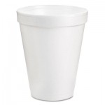 8J8 Drink Foam Cups, 8oz, White, 25/Pack DCC8J8BG