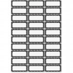 Ashley Dry Erase B/W Dots Nameplate Magnets 10080
