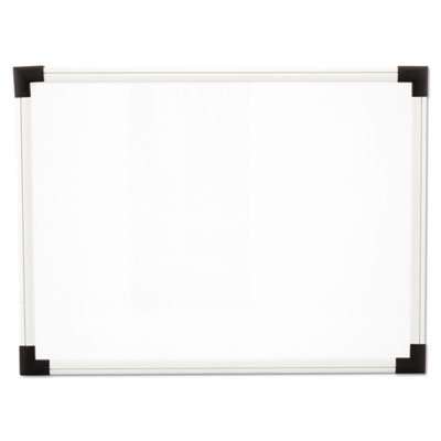 UNV43722 Dry Erase Board, Melamine, 24 x 18, White, Black/Gray, Aluminum/Plastic Frame UNV43722