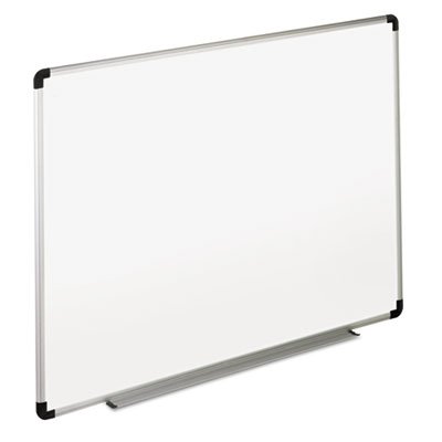 UNV43723 Dry Erase Board, Melamine, 36 x 24, White, Black/Gray Aluminum/Plastic Frame UNV43723