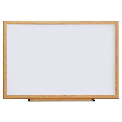UNV43619 Dry Erase Board, Melamine, 36 x 24, Oak Frame UNV43619