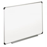 UNV43724 Dry Erase Board, Melamine, 48 x 36, White, Black/Gray Aluminum/Plastic Frame UNV43724