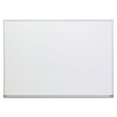 UNV43624 Dry Erase Board, Melamine, 48 x 36, Satin-Finished Aluminum Frame UNV43624
