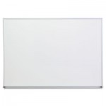 UNV43624 Dry Erase Board, Melamine, 48 x 36, Satin-Finished Aluminum Frame UNV43624