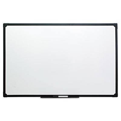 UNV43629 Dry Erase Board, Melamine, 48 x 36, Black Frame UNV43629