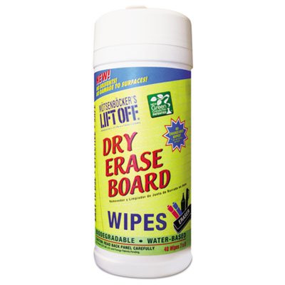 427-03 Dry Erase Cleaner Wipes, Cloth, 7 x 12, 30/Canister, 6 Canisters/Carton MOT42703CT