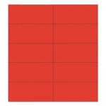 MasterVision Dry Erase Magnetic Tape Strips, Red, 2" x 7/8", 25/Pack BVCFM2404