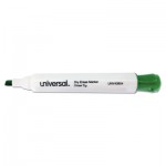UNV43654 Dry Erase Marker, Chisel Tip, Green, Dozen UNV43654