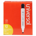 UNV43651 Dry Erase Marker, Chisel Tip, Black, Dozen UNV43651