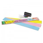 Pacon Dry Erase Sentence Strips, 24 x 3, Assorted: Blue/Pink/Yellow, 30/Pack PAC5186