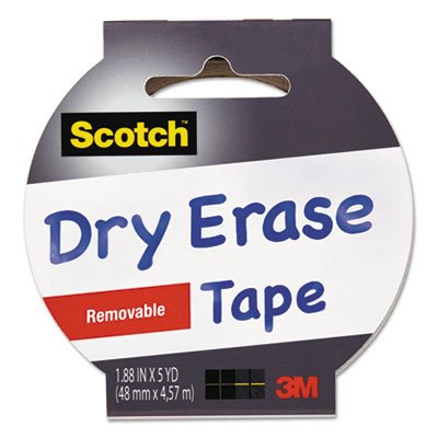 1905R-DE-WHT Dry Erase Tape, 1.88" x 5yds, 3" Core, White MMM1905RDEWHT