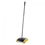 421300 Dual Action Sweeper, Boar/Nylon Bristles, 44" Steel/Plastic Handle, Black/Yellow RCP421388BLA