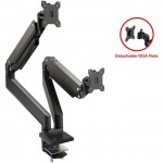 SIIG Dual Monitor Heavy-Duty Premium Aluminum Gas Spring Desk Mount - 35" CE-MT3011-S1