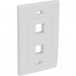 StarTech.com Dual Outlet RJ45 Universal Wall Plate White PLATE2WH