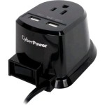 CyberPower Dual Power Station 1-Outlet with 2-2.1A USB Charging Ports and 5FT Cord CSP105U