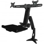Amer Mounts Dual Sit Stand Workstation Clamp Mount AMR2ACWS