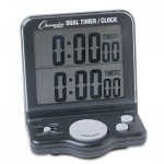 Champion Sports Dual Timer/Clock w/Jumbo Display, LCD, 3 1/2 x 1 x 4 1/2 CSIDC100