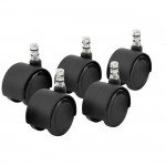 Master Caster Duet Noiseless Carpet Mat Casters, 5/Set 64330