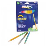 Prang Duo-Color Colored Pencil Sets, 3 mm, 2B (#1), Assorted Lead/Barrel Colors, 18/Pack DIX22118