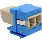 Tripp Lite Duplex Multimode Fiber Coupler, Keystone Jack - LC to LC, Blue N455-000-BL-KJ