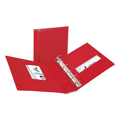 Avery Durable Binder with Slant Rings, 11 x 8 1/2, 2", Red AVE27203