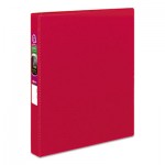 Avery Durable Non-View Binder with DuraHinge and Slant Rings, 3 Rings, 1" Capacity, 11 x 8.5, Red AVE27201
