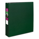 Avery Durable Non-View Binder with DuraHinge and Slant Rings, 3 Rings, 2" Capacity, 11 x 8.5, Green AVE27553