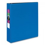Avery Durable Non-View Binder with DuraHinge and Slant Rings, 3 Rings, 2" Capacity, 11 x 8.5, Blue AVE27551