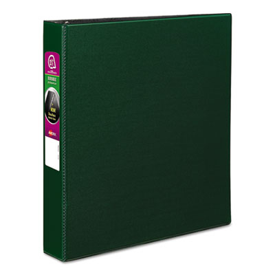 Avery Durable Non-View Binder with DuraHinge and Slant Rings, 3 Rings, 1.5" Capacity, 11 x 8.5, Green